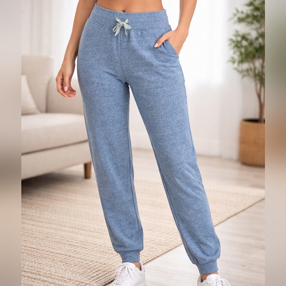 Reebok Blue Sweatpants Women’s Medium Joggers Athletic Lounge Pants